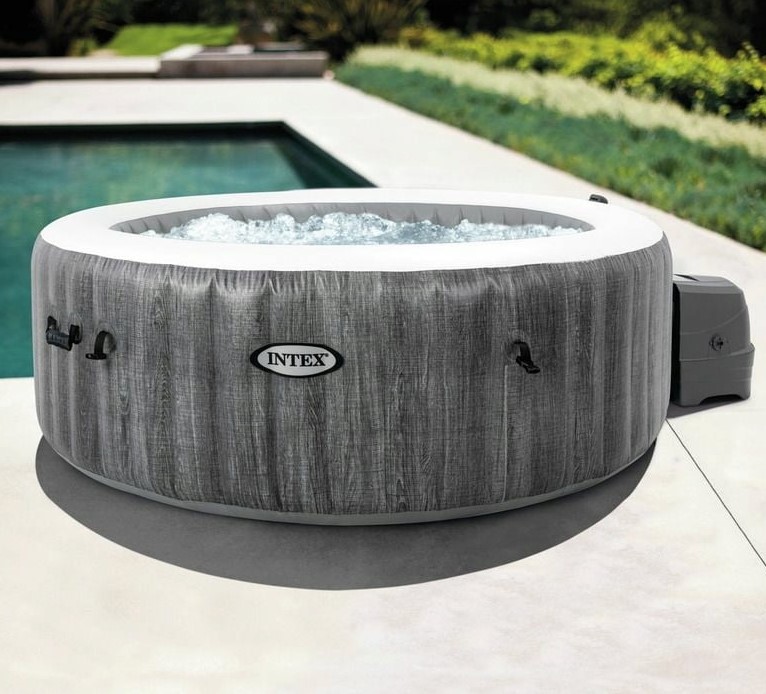 kubus Aja bedelaar Intex Pure Spa Jacuzzi Greywood 4 Personen (⌀196cm) | Poolshop Roeselare