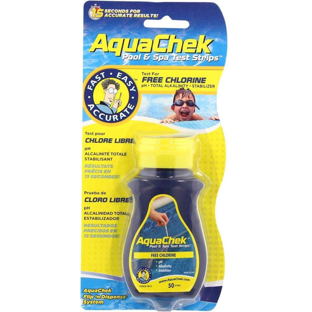 3-in-1 Aquachek Test Strips Chloor, pH & Alkaliteit