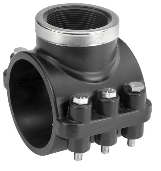 SADDLE DE PERÇAGE RENFORCÉ 50 MM X 1/2'' AVEC FILET INTÉRIEUR