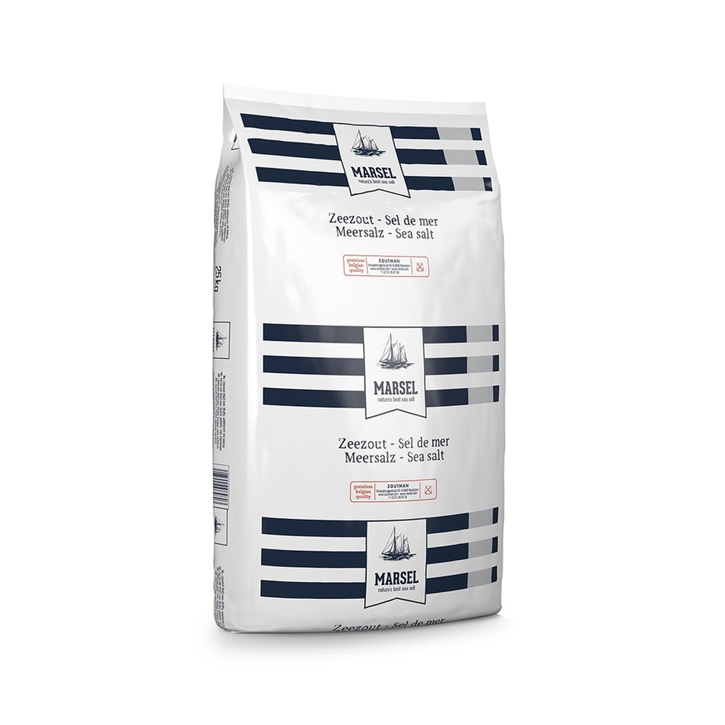Marsel 0-1 Fijn Zeezout Voedingszout 25KG (40/Pallet) - Scrubzout